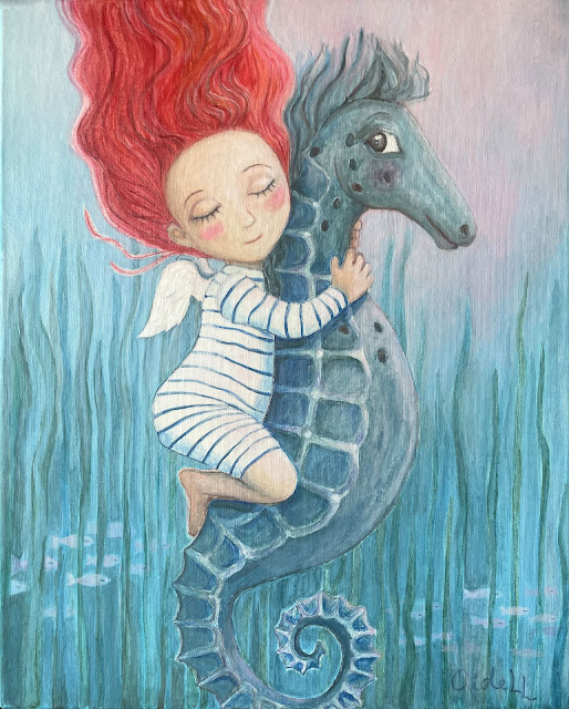 aideart merihobuke akrüülmaal aideart merihobuke akrüülmaal